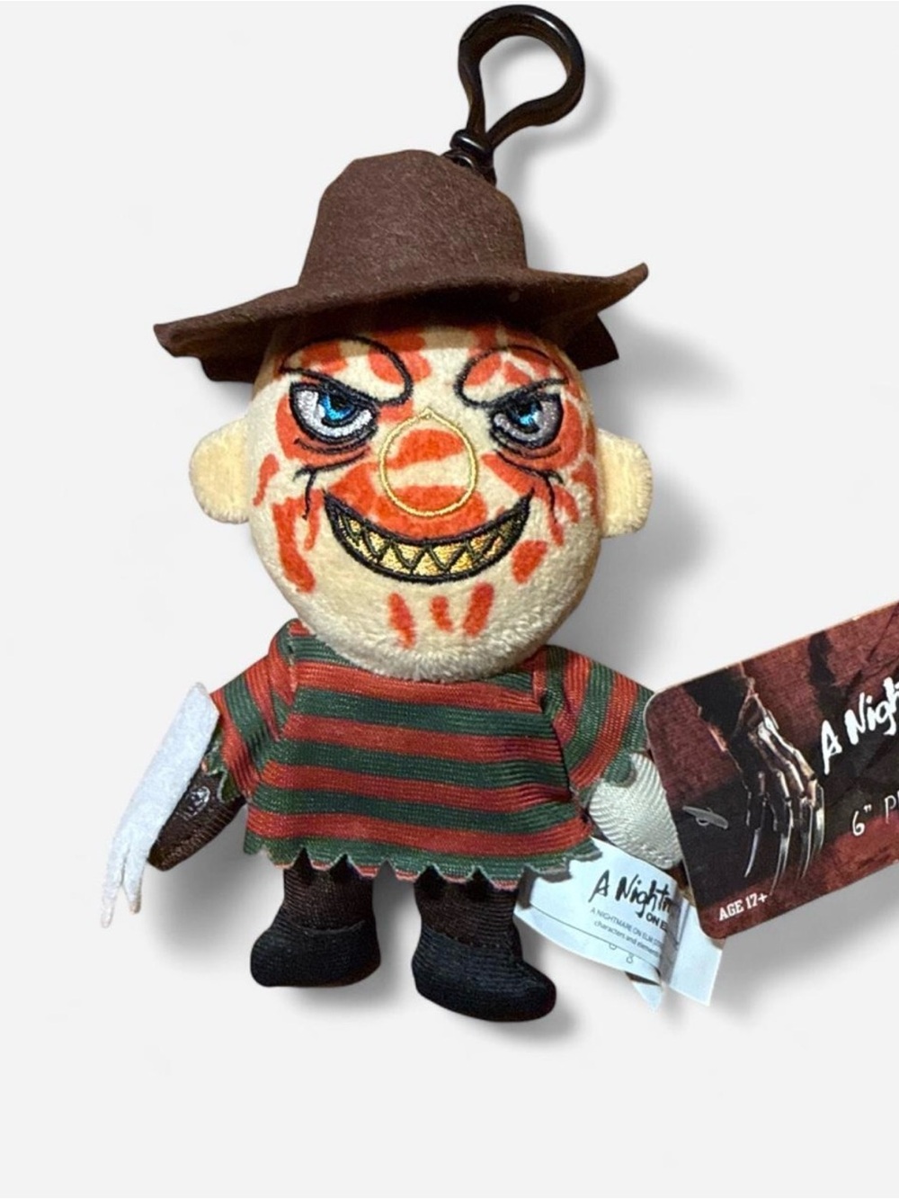 A Nightmare on Elm Street Freddy Krueger Plush Keychain - Brown, Red, Green